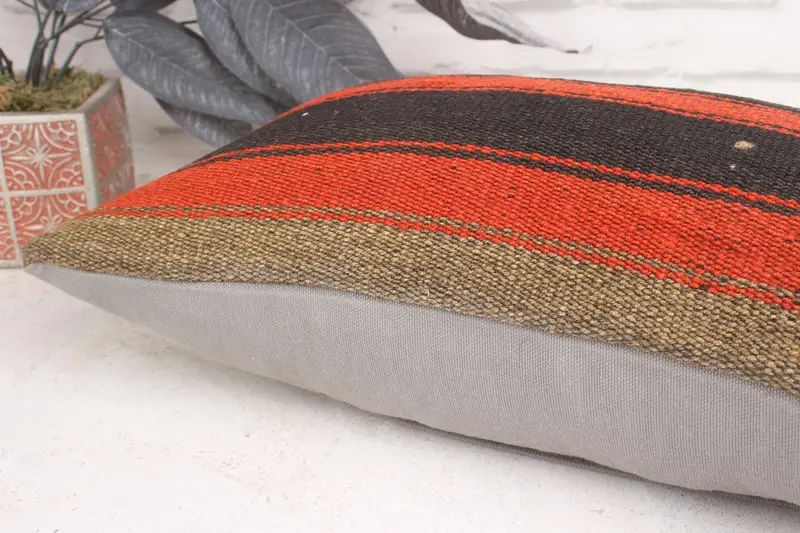 Lounge Throw Cushion Case, Pillow for Sofa, 12x20 Brown Cushion Case, Bohemian Cushion Cushion, Vintage Pillow, Pillow for Couch, Pillow Sham - 7