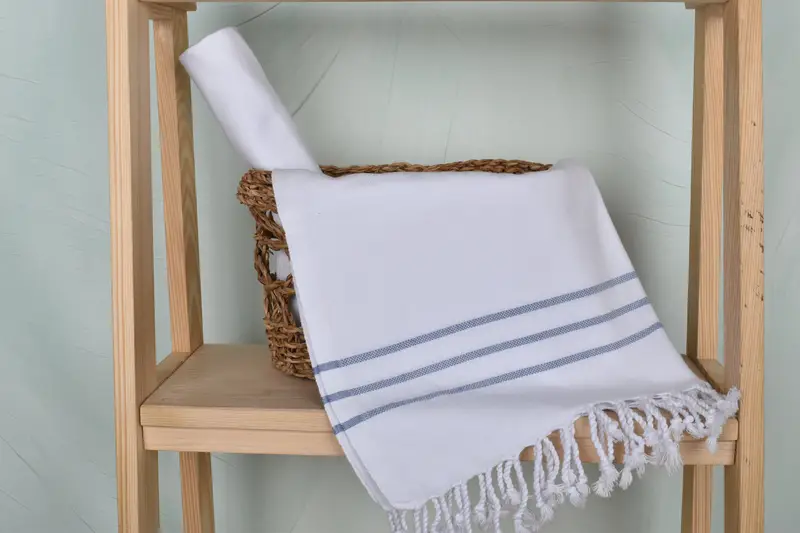 Monogram Kitchen Towel, Turkish Tea Towel, 40x24 Cotton Striped Towel, Turkish Hand Towel, Custom Wedding Gift From Bridesmaid, Embroidery Towels - 4