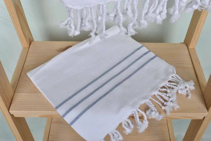 Monogram Kitchen Towel, Turkish Tea Towel, 40x24 Cotton Striped Towel, Turkish Hand Towel, Custom Wedding Gift From Bridesmaid, Embroidery Towels - 5