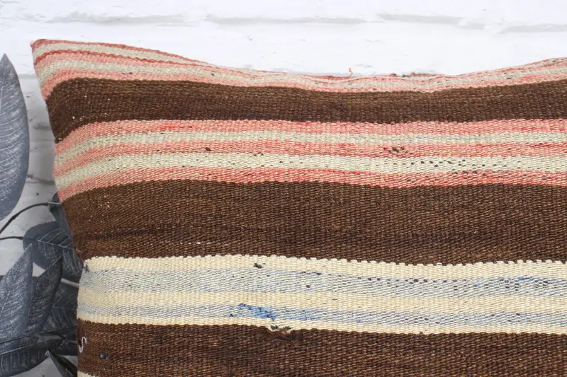 Sofa Bolster Cushion Case, Outdoor Bolster Pillow Case, 24x24 Brown Cushion, Boho Pillow, Pillow Sham, Interior Designer Pillow, Gift Pillow - 2
