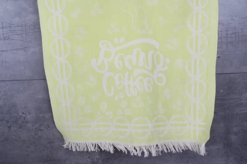 Turkish Pistachio Green Hand Towel Coffee Patterned, 20x28 Inches