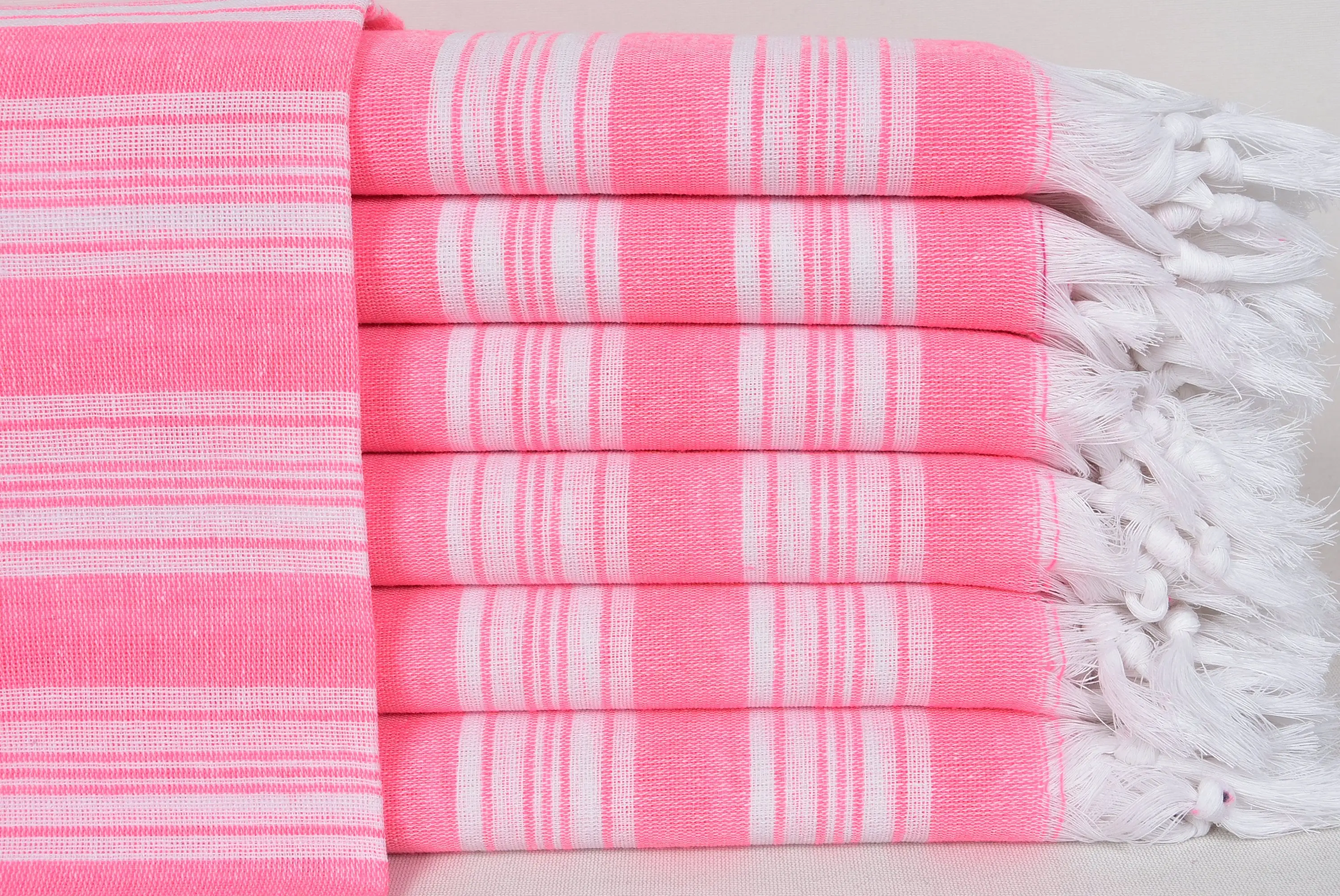 Bridemaid Towel Pink and White Bath Towel, 37x65 - 1