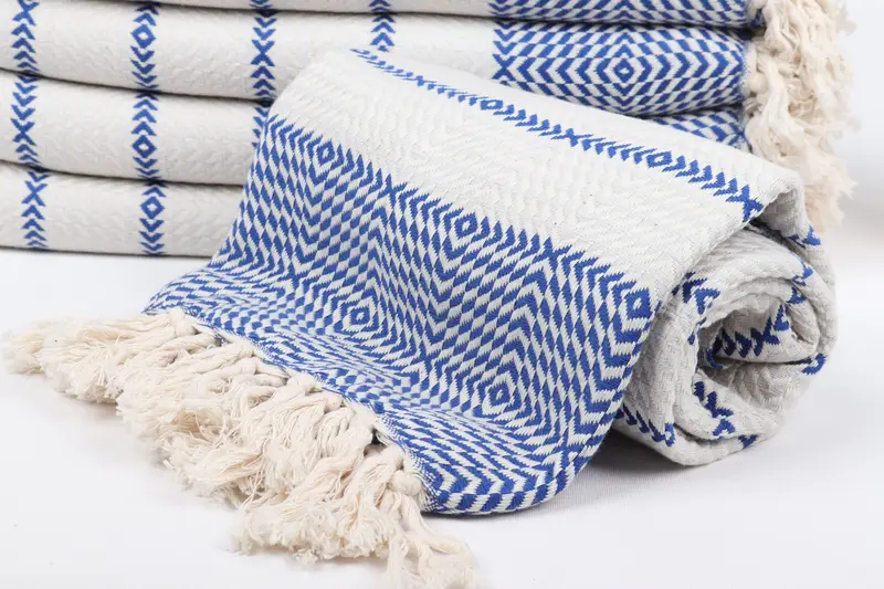 Personalized Turkish Towel, Handmade Gift, Bridal Shower Gifts, Quick-dry peshtemal, Beach Size Towel, 80x40 Cotton Diamond Towel, Spa Gift Towel - 4