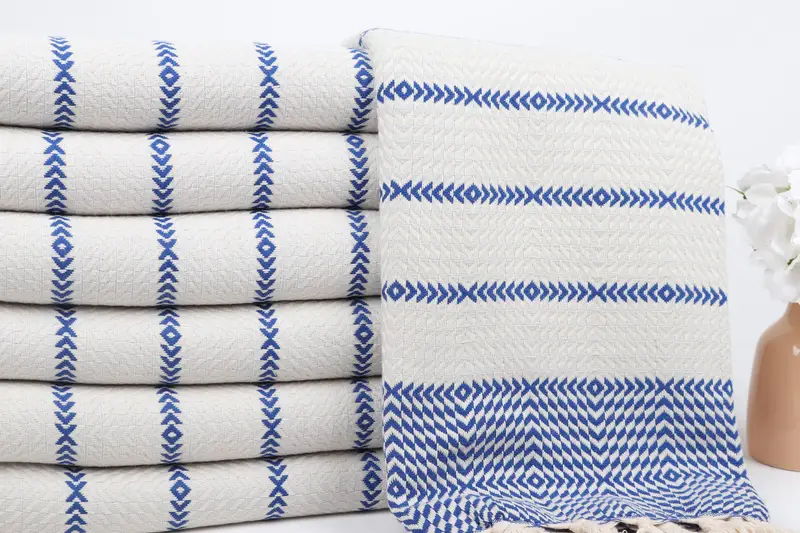 Personalized Turkish Towel, Handmade Gift, Bridal Shower Gifts, Quick-dry peshtemal, Beach Size Towel, 80x40 Cotton Diamond Towel, Spa Gift Towel - 2