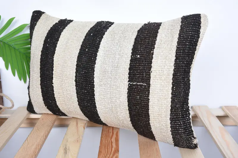 Aesthetic Pillow Case, Gift Pillow, Couch Cushion, Pillow for Sofa, Home Decor Pillow, Cushion, 12x20 Brown Pillow Sham, Cotton Pillow Case - 5