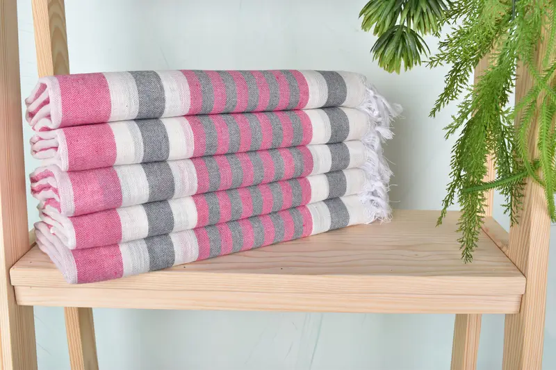68x40 Cotton Striped Towel, Quick-Dry Beach Towel, Thin towel, Turkish Beach Towel Personalized, Personalised Gift, Scarf Towel, Luxury towel - 2