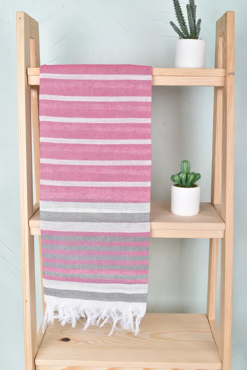 68x40 Cotton Striped Towel, Quick-Dry Beach Towel, Thin towel, Turkish Beach Towel Personalized, Personalised Gift, Scarf Towel, Luxury towel - 8