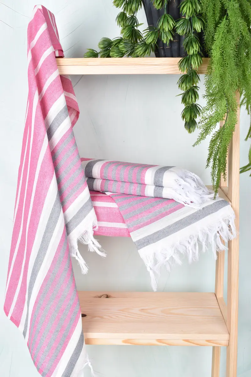 68x40 Cotton Striped Towel, Quick-Dry Beach Towel, Thin towel, Turkish Beach Towel Personalized, Personalised Gift, Scarf Towel, Luxury towel - 6