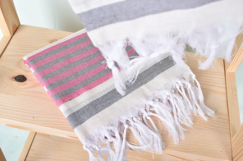 68x40 Cotton Striped Towel, Quick-Dry Beach Towel, Thin towel, Turkish Beach Towel Personalized, Personalised Gift, Scarf Towel, Luxury towel - 5