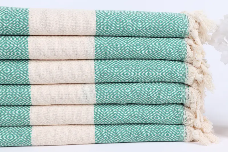Wedding Gift Ideas, Summer Towel, Bachelorette Favors Beach, Travel towel, Sand-resistant towel, Monogram Beach Towel, 70x40 Cotton Diamond Towel - 3