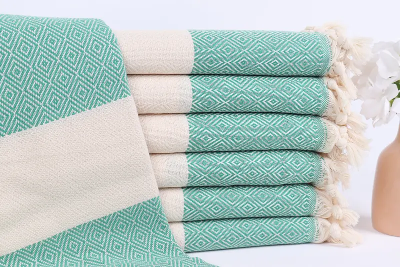 Wedding Gift Ideas, Summer Towel, Bachelorette Favors Beach, Travel towel, Sand-resistant towel, Monogram Beach Towel, 70x40 Cotton Diamond Towel - 1