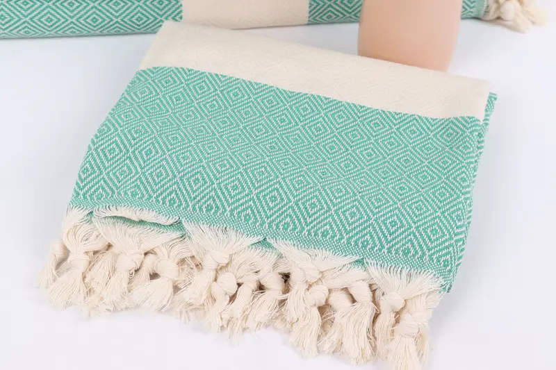 Wedding Gift Ideas, Summer Towel, Bachelorette Favors Beach, Travel towel, Sand-resistant towel, Monogram Beach Towel, 70x40 Cotton Diamond Towel - 5