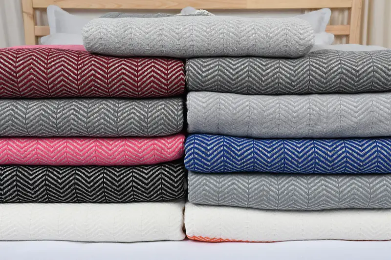 Throw Blanket, Woven Throw Blanket, Gift For Wedding Day, Bachelorette Party Favors, Christmas Tablecloth, 84x80 Cotton Chevron Towel, Bachelor Gift - 1