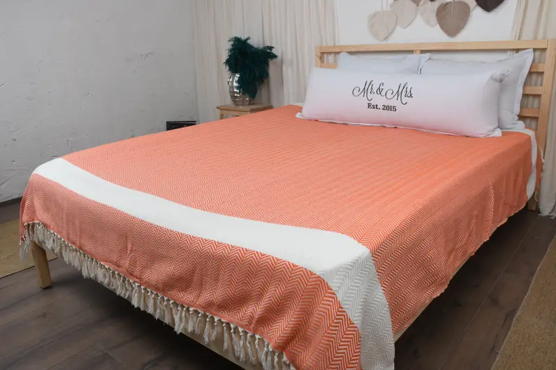 Throw Blanket, Woven Throw Blanket, Gift For Wedding Day, Bachelorette Party Favors, Christmas Tablecloth, 84x80 Cotton Chevron Towel, Bachelor Gift - 8
