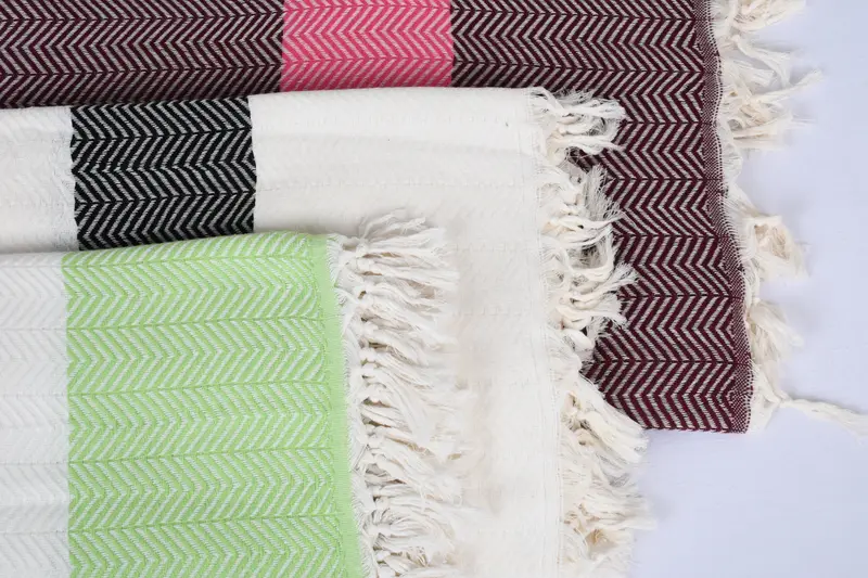 Throw Blanket, Woven Throw Blanket, Gift For Wedding Day, Bachelorette Party Favors, Christmas Tablecloth, 84x80 Cotton Chevron Towel, Bachelor Gift - 3
