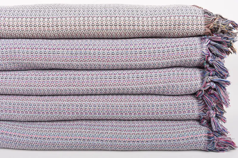 Monogram Blanket, Gift For The Home Decor, Turkish Blanket, 90x88 Cotton Colorful Diamond Towel, Best Friend Christmas Gift, Personalized Blanket - 3