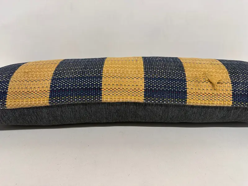 Boho Pillow, Ethnical Kilim Rug Pillow, Handmade Kilim Cushion, 12x36 Yellow Cushion Case, Sofa Bolster Pillow, Pillow - 5