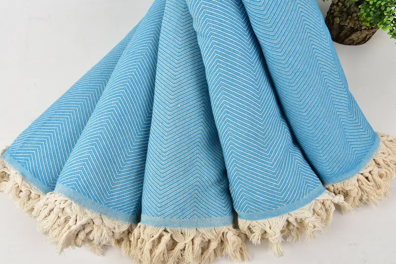 Personalized Gifts, Turkish Beach Blanket, 84x68 Cotton Zig zag Towel, Personalized Gift, Bachelorette Party Favors, Decorative Blanket - 4