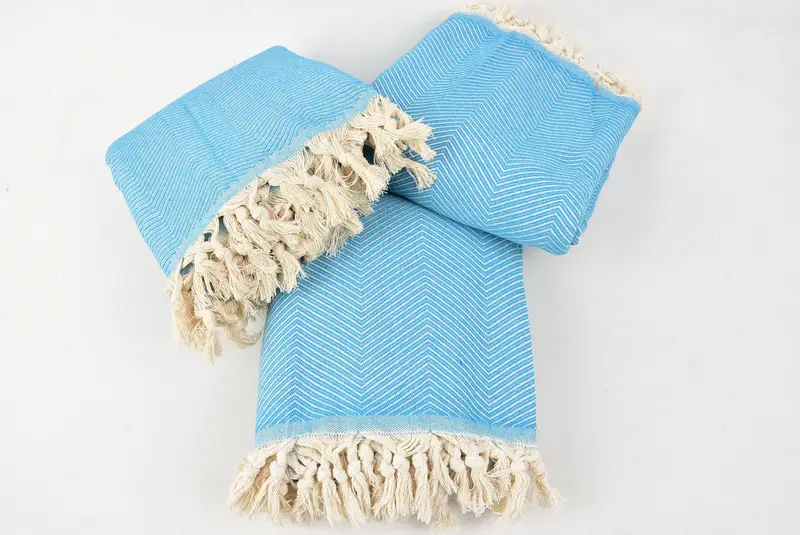 Personalized Gifts, Turkish Beach Blanket, 84x68 Cotton Zig zag Towel, Personalized Gift, Bachelorette Party Favors, Decorative Blanket - 6