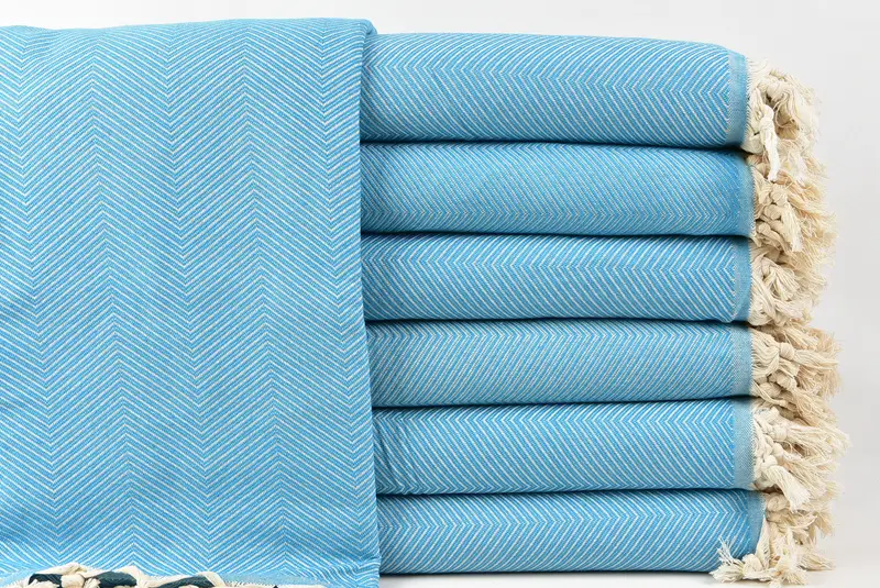 Personalized Gifts, Turkish Beach Blanket, 84x68 Cotton Zig zag Towel, Personalized Gift, Bachelorette Party Favors, Decorative Blanket - 1