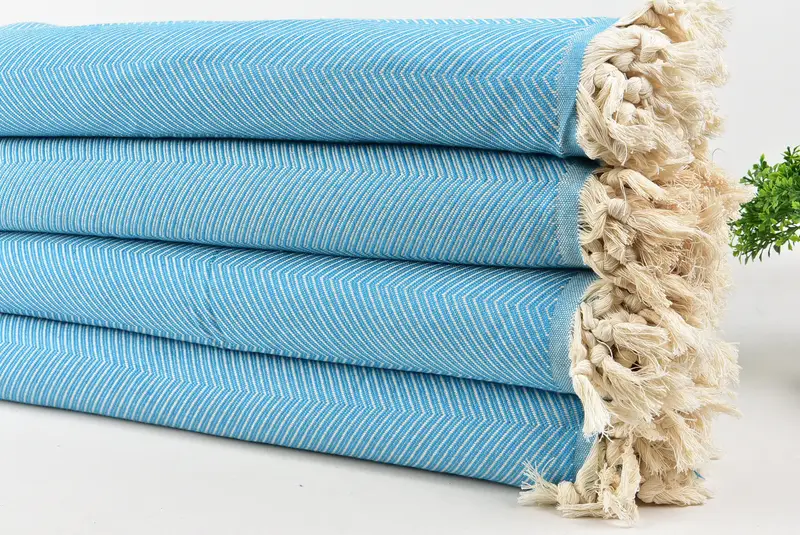 Personalized Gifts, Turkish Beach Blanket, 84x68 Cotton Zig zag Towel, Personalized Gift, Bachelorette Party Favors, Decorative Blanket - 3