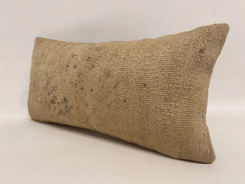 12x24 Beige Cushion Cover, Kilim Pillow Cover, Vintage Kilim Throw Pillow, Turkish Corner Pillow Sham, Cushion, Interior Designer Pillow - 3
