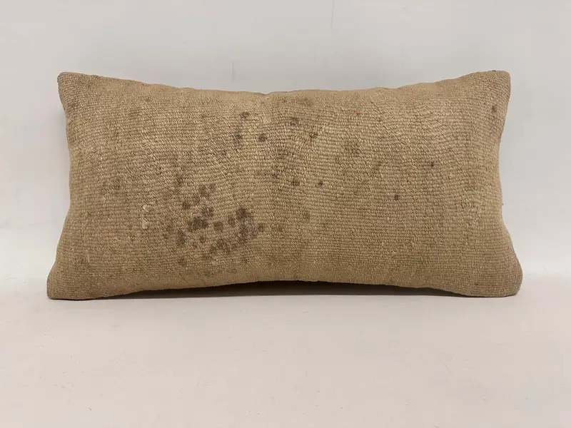 12x24 Beige Cushion Cover, Kilim Pillow Cover, Vintage Kilim Throw Pillow, Turkish Corner Pillow Sham, Cushion, Interior Designer Pillow - 1