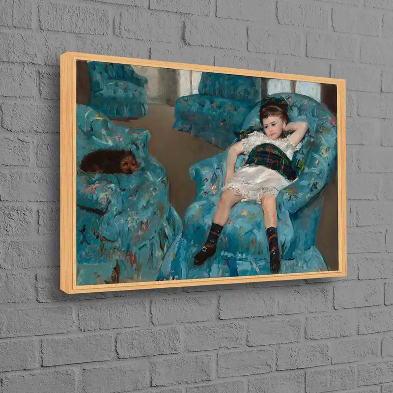Mary Cassatt's Blue Girl: Printed Canvas Art for Elegant Spaces