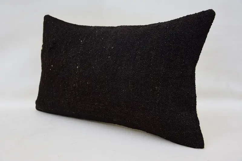 Shabby Chic Pillow Cover, Vintage Pillow, Turkish Pillow, Pillow Cover, Kilim Pillow, 12x20 Brown Cushion Case, Car Cushion Case - 3