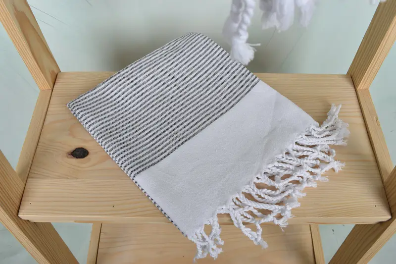 Organic Towel, Personalized Gift For Him, Turkish Hand Towel, Bridal Shower Favors, Monogram Hand Towel, 40x18 Cotton Striped Towel, Bathroom Towels - 5