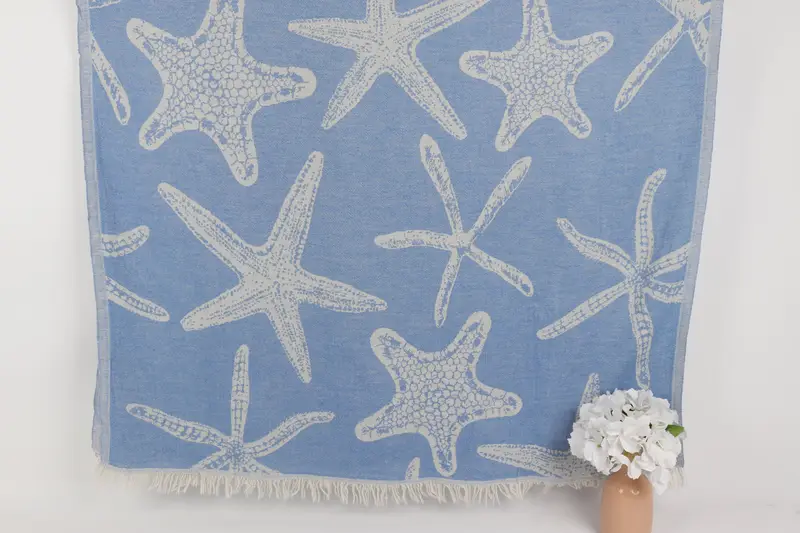 Onun için hediyeler, gelin hediyesi, kişiselleştirilmiş havlu, monogram havlu, gelin duş hediyesi, 70x40 pamuklu denizyıldızı desenli havlu, Bachelorette plaj havlu