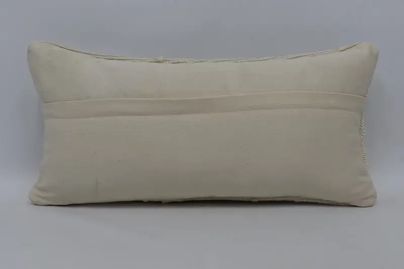 Vintage Throw Pillow, Pillow Cover, Kilim Cushion Sham, Boho Pillow Sham Cover, Antique Pillows, Aesthetic Cushion Case, 12x24 White Pillow Cover - 6