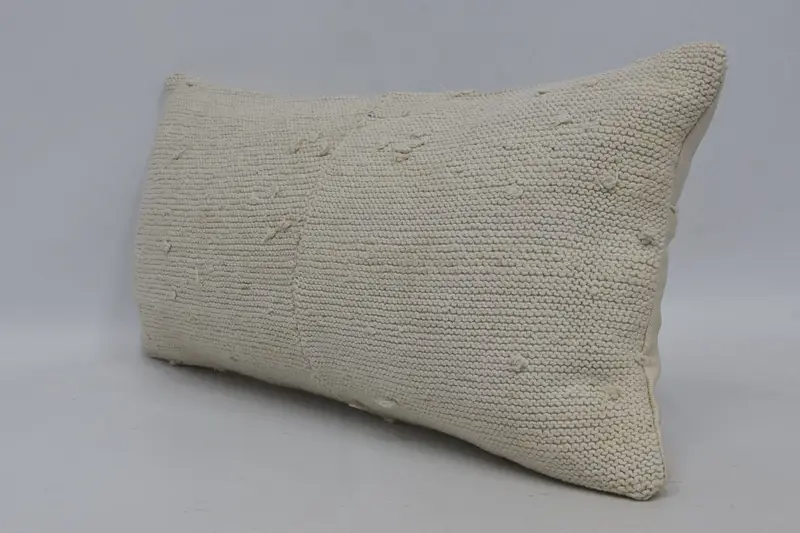 Vintage Throw Pillow, Pillow Cover, Kilim Cushion Sham, Boho Pillow Sham Cover, Antique Pillows, Aesthetic Cushion Case, 12x24 White Pillow Cover - 4