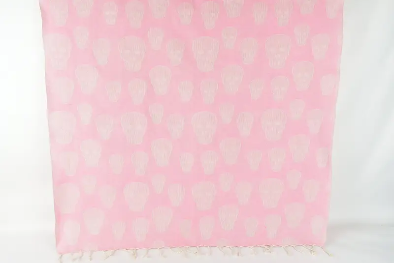 Personalized Turkish Towel, Lightweight Turkish towel, 68x36 Cotton Skull Patterned Towel, Gift For Boyfriend, Turkish hand towel, Hammam Towel USA - 1