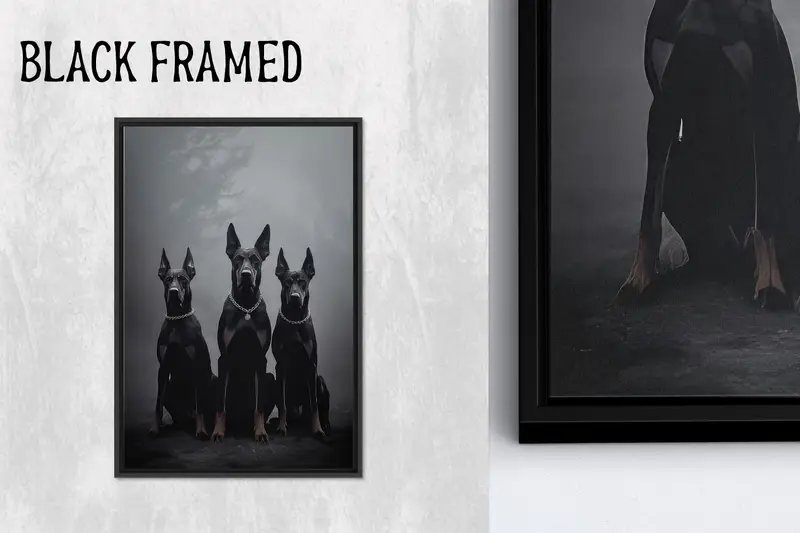 Zarif Siyah Köpek Kanvası: Man Cave için Köpek Sevgilisine Mükemmel Hediye