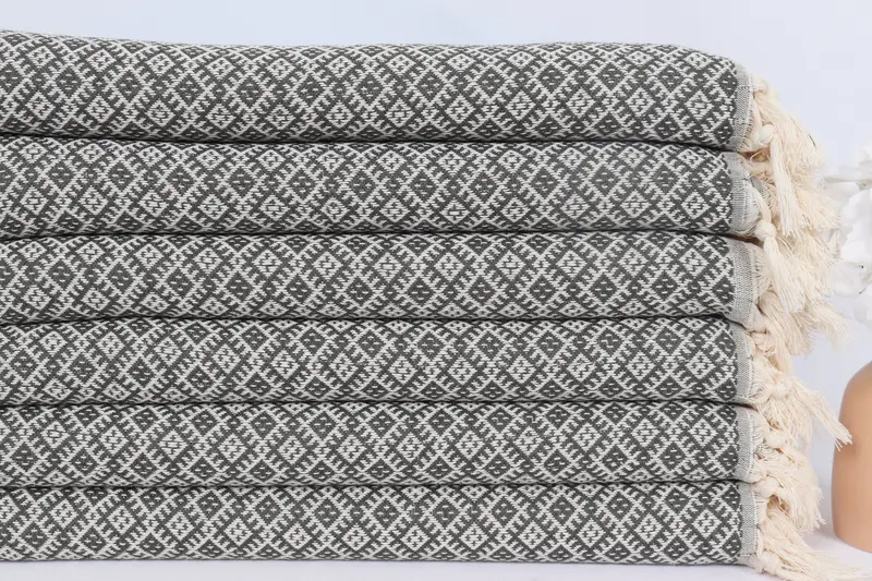 Turkish Towel Hand Towel, Monogrammed Hand Towel, 38x20 Cotton Diamond Towel, Gift For The Home, Turkish Towel, Guest Towel, Personalized Hand Towel - 3