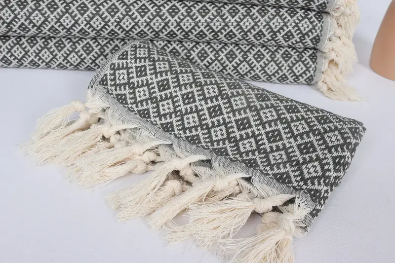 Turkish Towel Hand Towel, Monogrammed Hand Towel, 38x20 Cotton Diamond Towel, Gift For The Home, Turkish Towel, Guest Towel, Personalized Hand Towel - 4