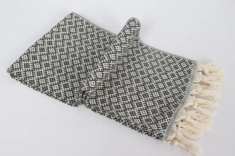 Turkish Towel Hand Towel, Monogrammed Hand Towel, 38x20 Cotton Diamond Towel, Gift For The Home, Turkish Towel, Guest Towel, Personalized Hand Towel - 6