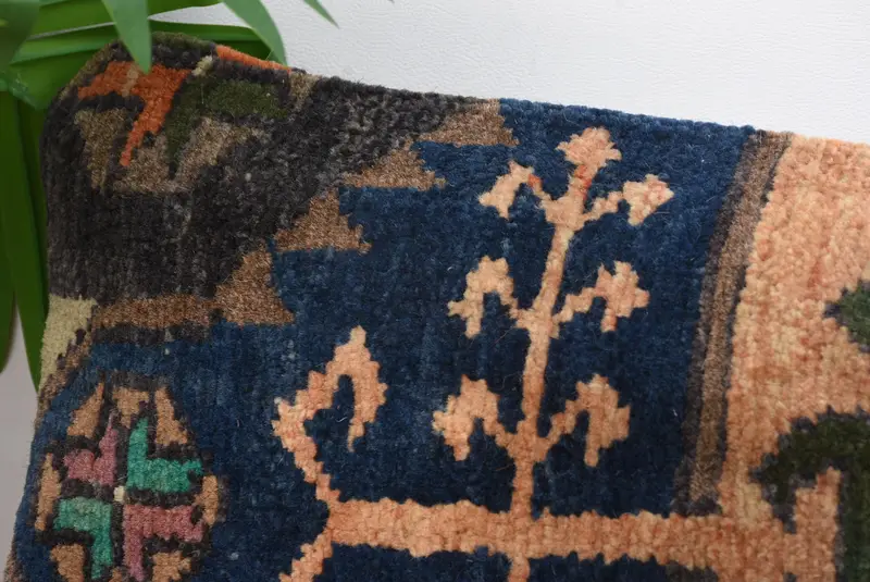 Pillow, Vintage Kilim Pillow, 8x36 Orange Pillow, Wool Kilim Pillow Cushion, Turkish Kilim Pillow, Home Decor Pillow, Knitted Pillow Case - 2