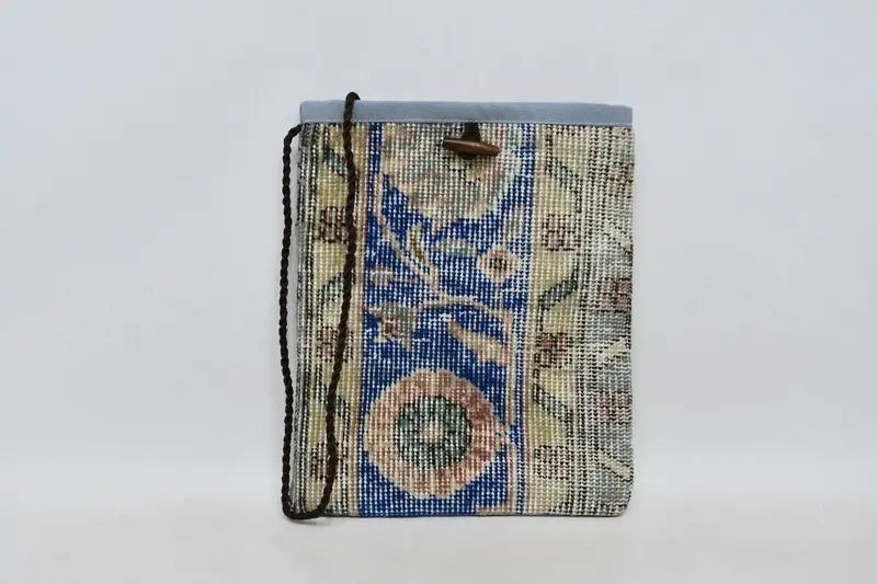 ヴィンテージモチーフのスチームパンクキリムバッグ、調節可能なストラップ付きキリムバッグ