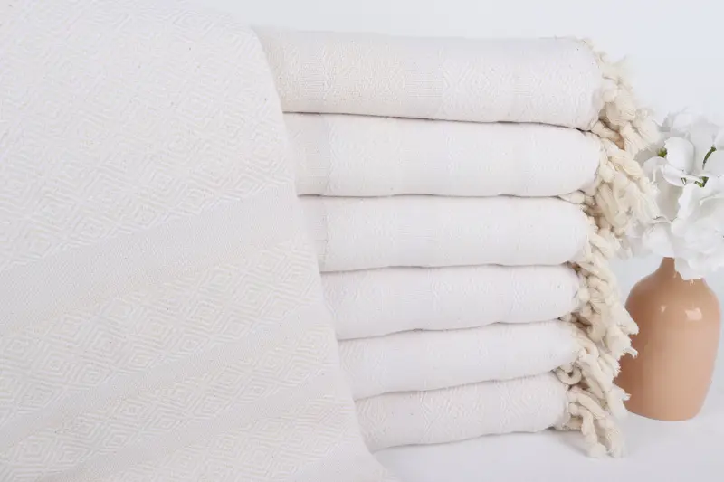 Housewarming Gift, Gifts For Him, Thin towel, 70x40 Cotton Diamond Towel, Wedding Day Gift For Bride, Girls Weekend Favors, Wedding Hand Made Gift - 1
