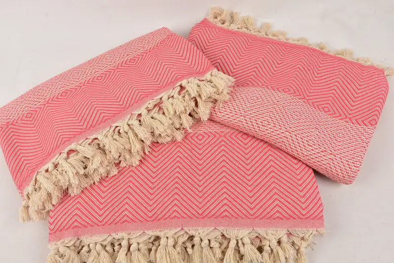 Custom Beach Blanket, Bachelorette Party Favors, Aesthetic Blanket, Woven Blanket, Personalized Blanket, Organic Throw, 92x80 Cotton Diamond Towel - 6