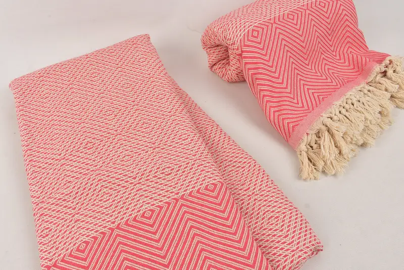 Custom Beach Blanket, Bachelorette Party Favors, Aesthetic Blanket, Woven Blanket, Personalized Blanket, Organic Throw, 92x80 Cotton Diamond Towel - 7