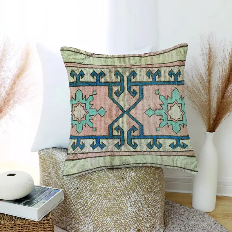 Handgefertigtes besticktes Kissen im Südwesten, vielseitiges Vintage-Wurfkissen
