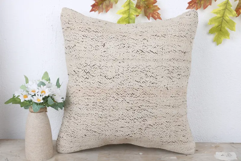 Cushion Case, 16x16 White Cushion Case, Vintage Pillow, Outdoor Patio Cushion, Antique Pillows, Decorative Cushion Case, Kilim Cushion Sham - 2