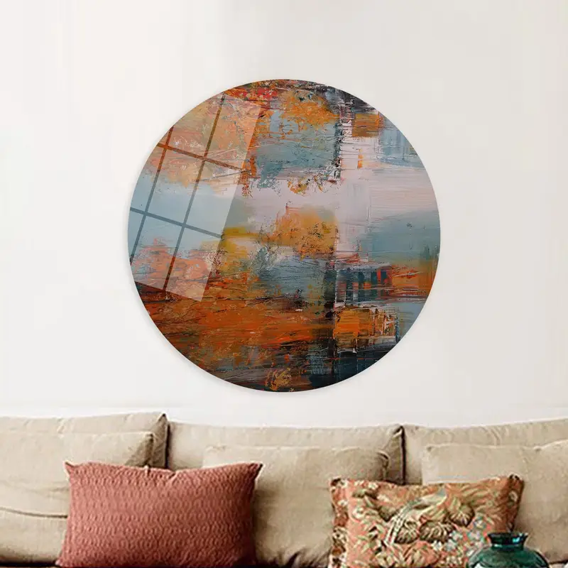 Autumn Landscape: Vibrant Oil Print Canvas for Contemporary Decor