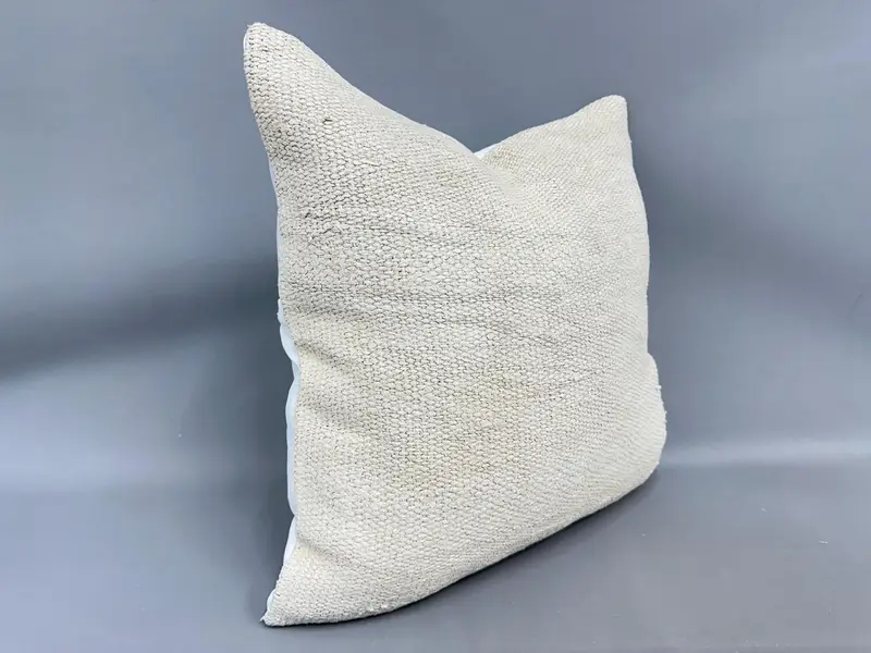 Vintage Kilim Throw Pillow, Armchair Cushion Case, Pillow Sham, Traditional Pillow Sham, 24x24 White Pillow, Gift Pillow, Boho Pillow Sham Cover - 2