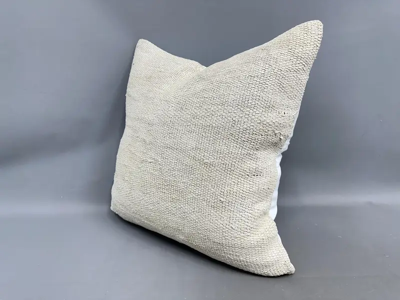 Vintage Kilim Throw Pillow, Armchair Cushion Case, Pillow Sham, Traditional Pillow Sham, 24x24 White Pillow, Gift Pillow, Boho Pillow Sham Cover - 3