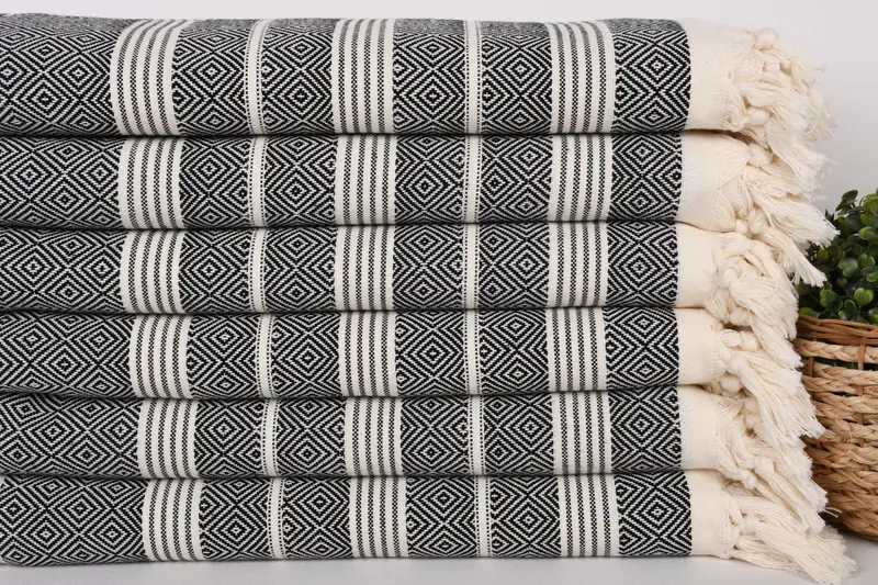 Turkish bath towel, Best Beach Towel, Custom Name Towel, Turkish Towel Beach, 70x38 Cotton Diamond Towel, Organic Beach Towel, Gift For Coworker - 2