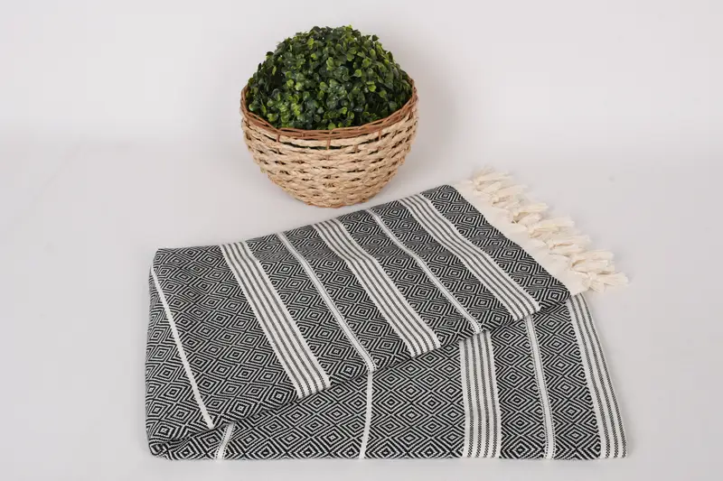 Turkish bath towel, Best Beach Towel, Custom Name Towel, Turkish Towel Beach, 70x38 Cotton Diamond Towel, Organic Beach Towel, Gift For Coworker - 4